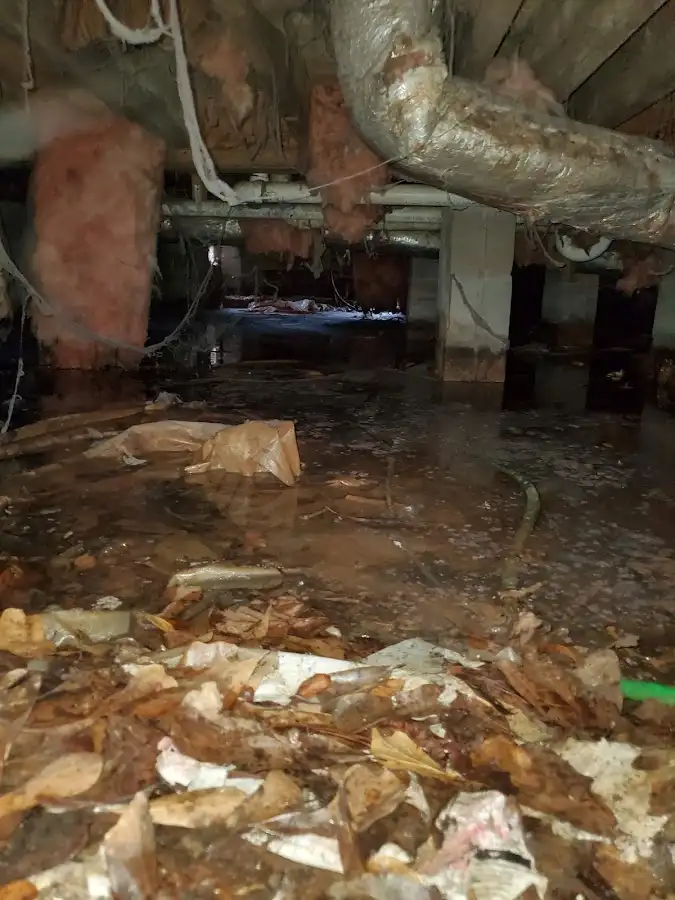 Crawl space flood assessment for Commercial Water Damage Restoration in Carroll